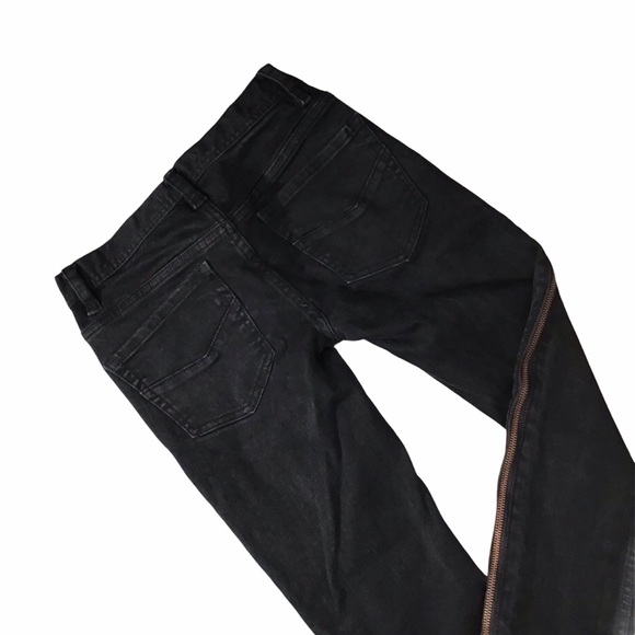 Free People Black Levon Full Bilateral Side Zipper Skinny - Leg 25 - Picture 7 of 16